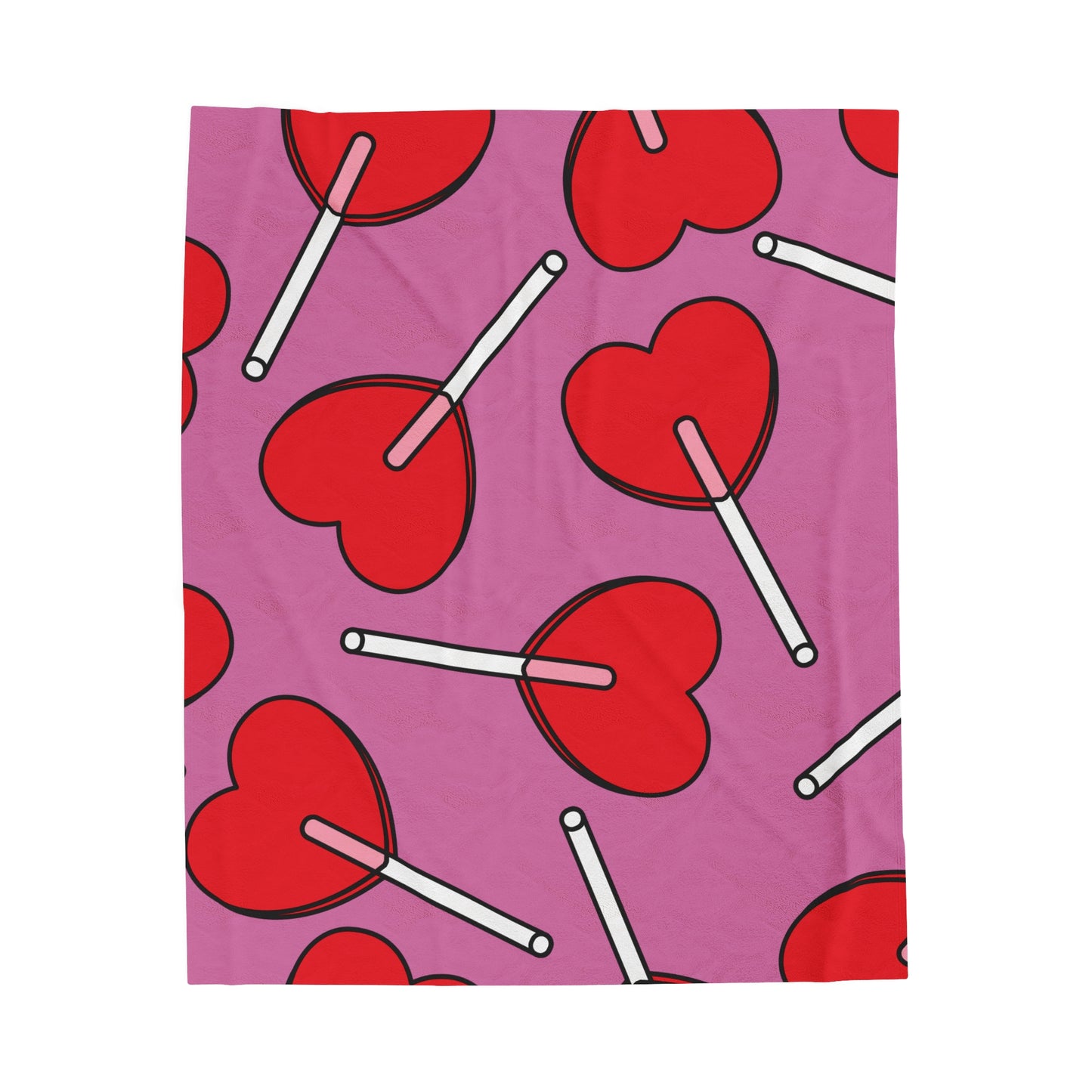 Heart Lollipop Plush Blanket